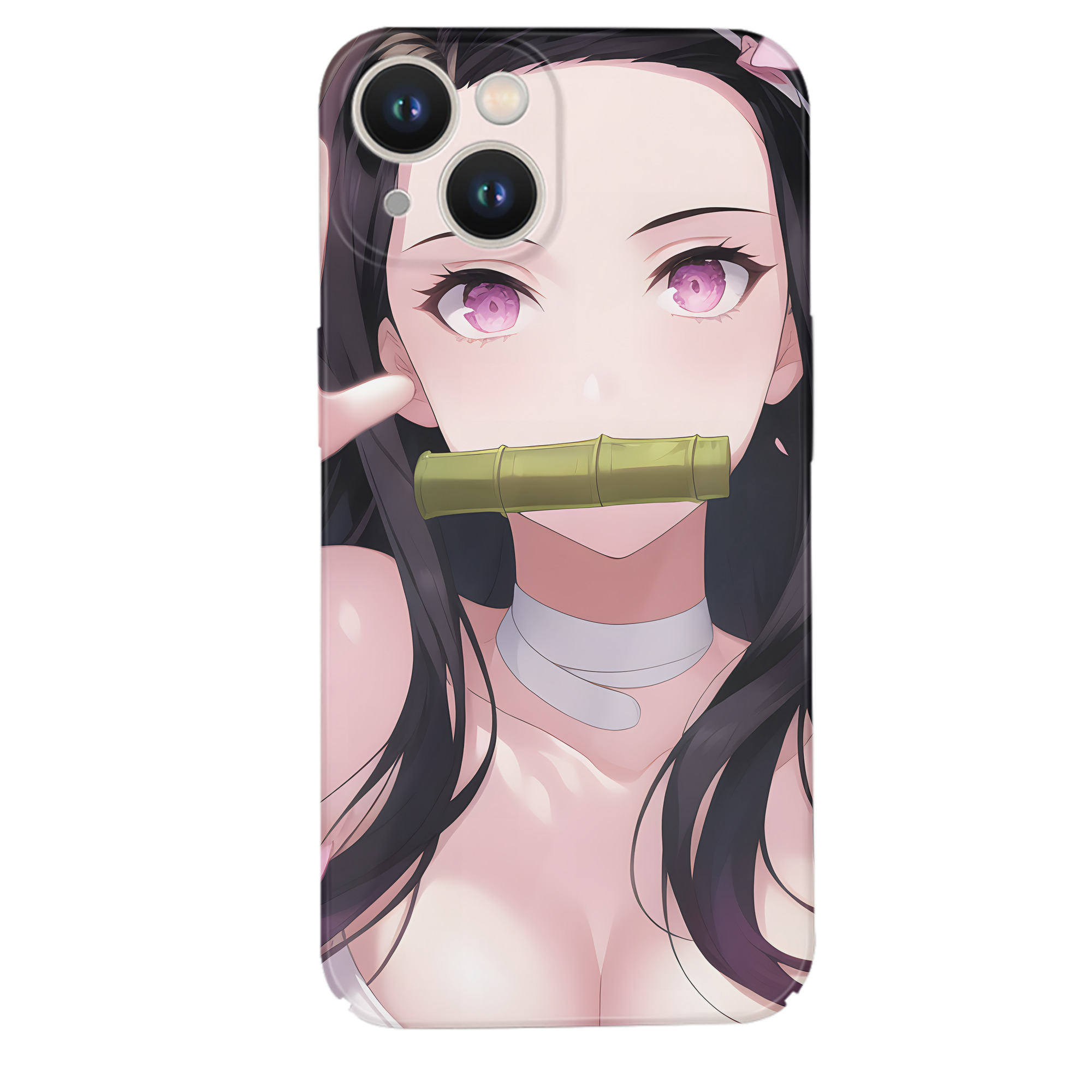 （画像用） 鬼滅の刃（きめつのやいば）竈門 禰󠄀豆子／かまど ねずこ Kamado Nezuko 【iPhone 14シリーズ対応】ハードケース